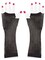 Adults Black Glam Rock Fishnet Fingerless Costume Long Gloves